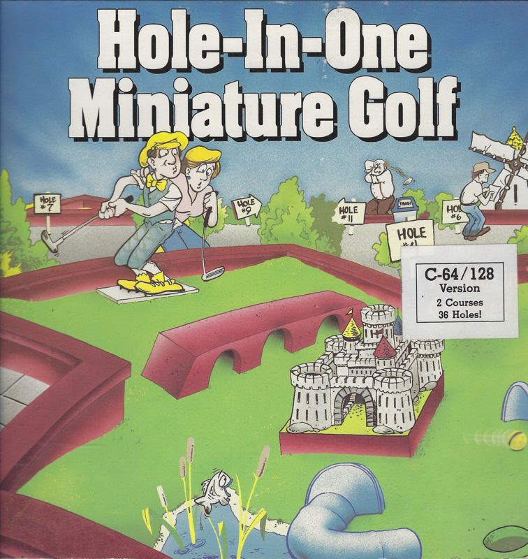 Hole-In-One Miniature Golf box art for Commodore 64